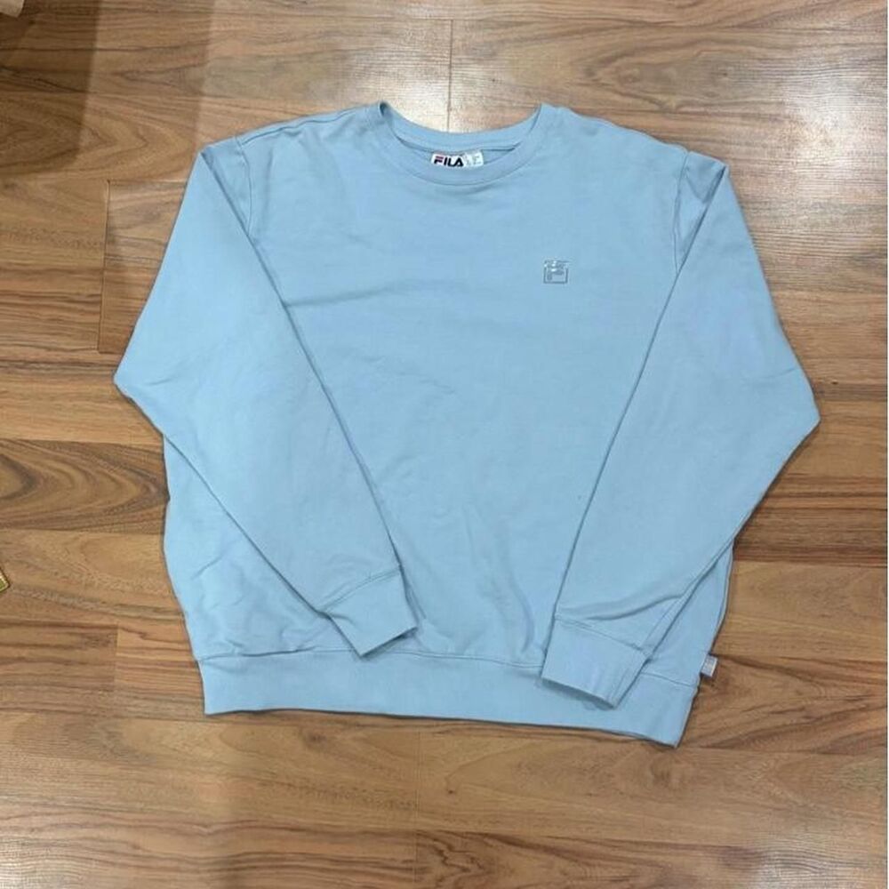 FILA Women's Blue Sweatshirt Monochrome Relaxed Fit